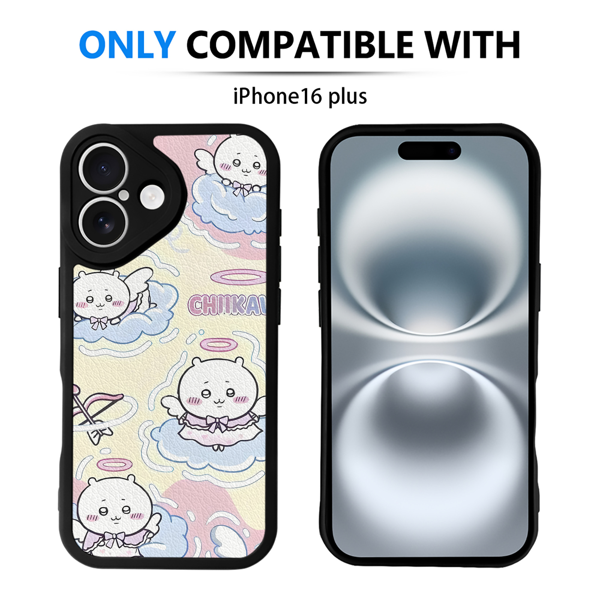 （画像用） ちいかわ Chii-kawa 【iPhone 16シリーズ対応】シリコンスマホケース（レザー調） 材質：シリコン